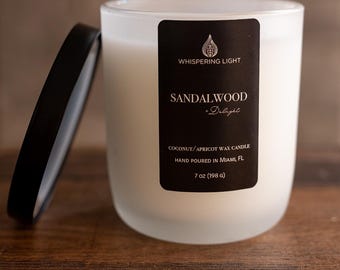 Coconut Apricot Wax Candle: Hand-Poured Scented Candle