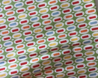 Peas & Carrots Green American Jane for Moda Fat Quarter Quilt Fabric Sewing Fabric Retro Fabric