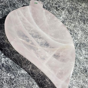 Rose Quartz Crystal Leaf Tray