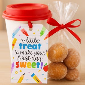 Printable back to school tag - a little treat to make the first day sweet - teacher gift tag - back to school cookie tag - student tag