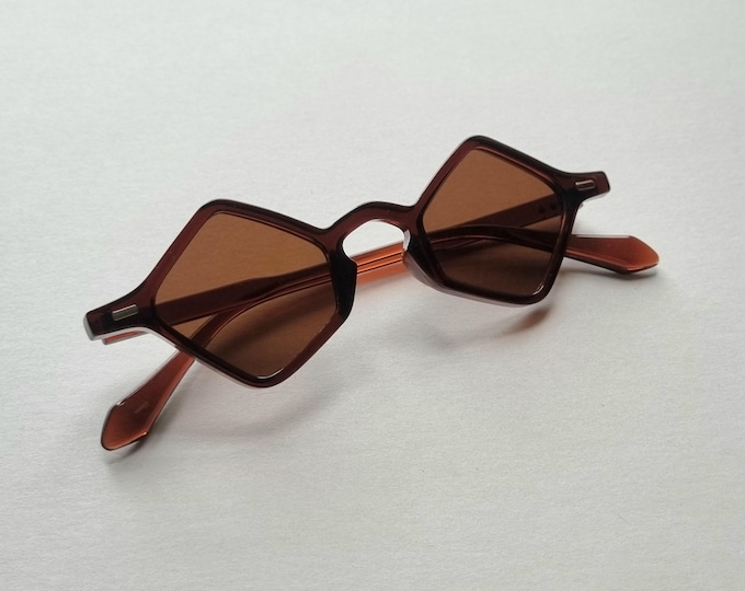 60s brown square retro sunglasses - SONNY