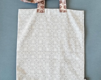 Handmade tote bag upcycled mandala pattern pillowcase shopper
