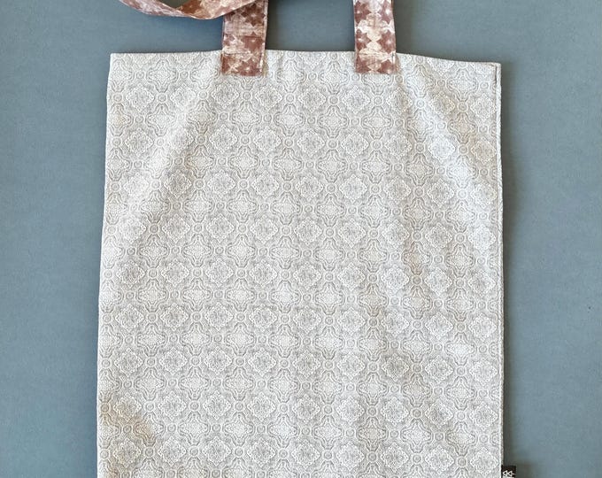 Handmade tote bag upcycled mandala pattern pillowcase shopper