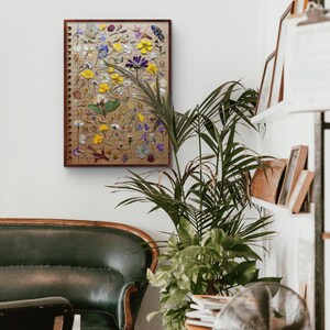 April, May & June - Spring Summer White Yellow Purple Blue Pressed ...