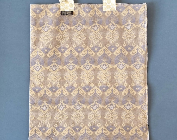 Handmade tote bag upcycled ethnic pattern pillowcase shopper