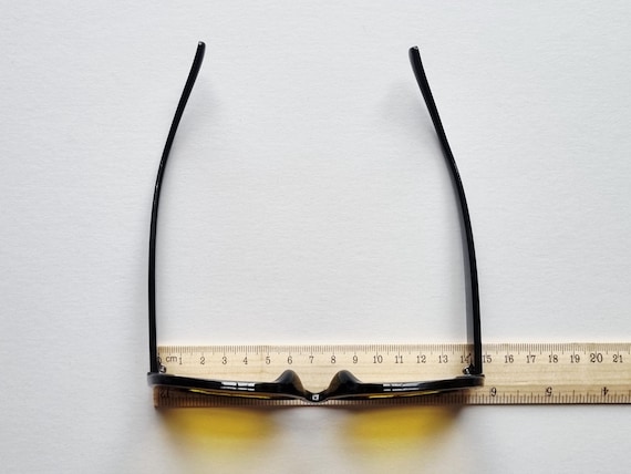 90's style chunky rectangular black sunglasses wi… - image 6