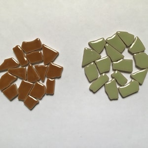 100 Pcs Glazed Ceramic Jigsaw Puzzle Irregular Shaped Mosaic Tiles Pieces Mosaic Making Supplies Mosaic Tiles image 8