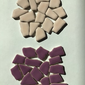 100 Pcs Glazed Ceramic Jigsaw Puzzle Irregular Shaped Mosaic Tiles Pieces Mosaic Making Supplies Mosaic Tiles image 9