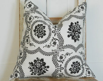 Cottage Chic Pillow, Boho Pillow, Farmhouse Pillows, Blue Pillows, Shabby Chic Pillows, Bohemian Pillows, Ticking Pillows, Black and White