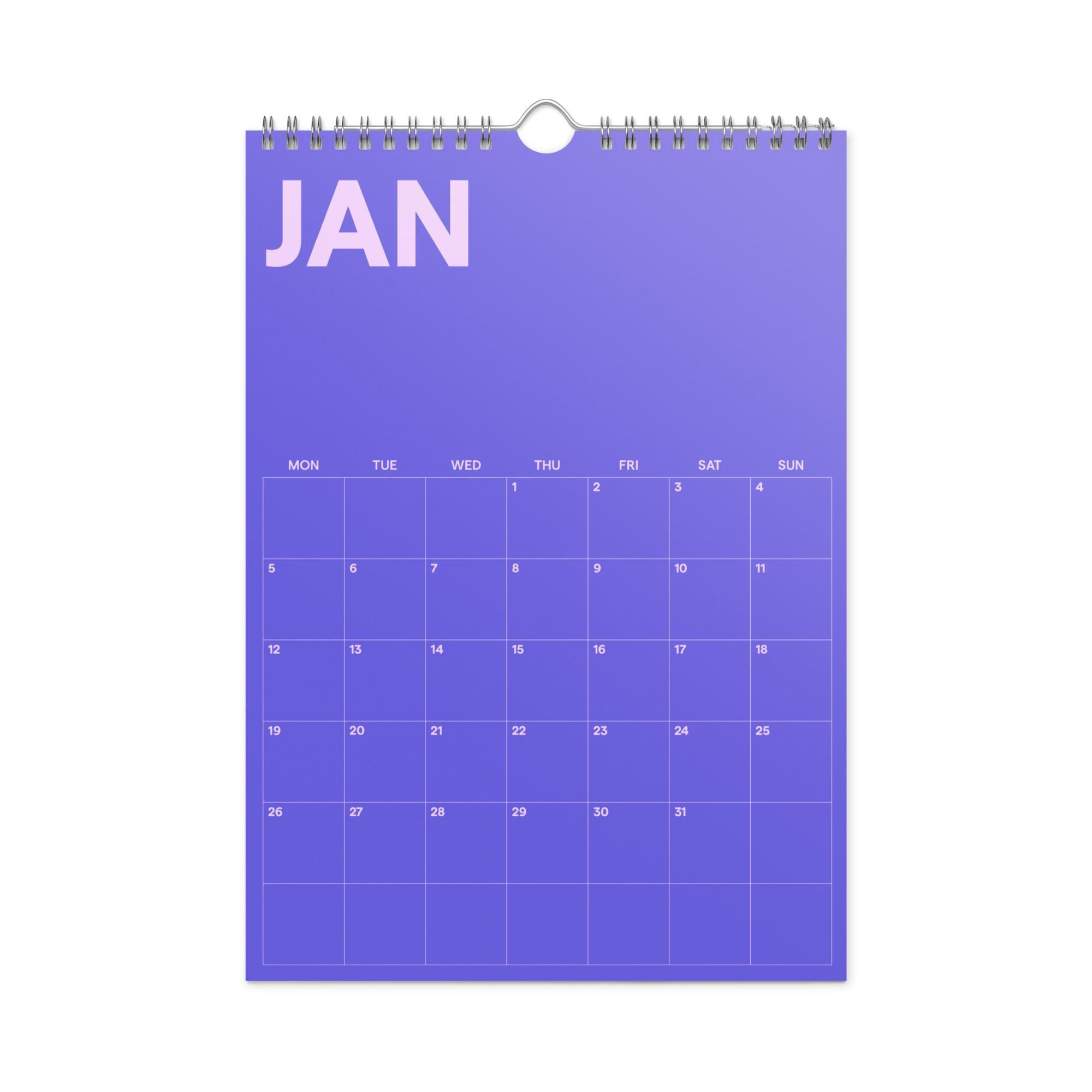 2026 Wall Calendar, A4 Pastel Colorblock Monthly Planner, Wire Bound - Etsy