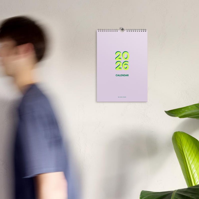 2026 Wall Calendar, A4 Pastel Colorblock Monthly Planner, Wire Bound - Etsy