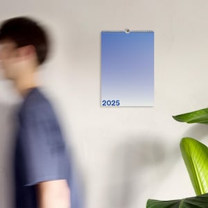 2025 Wall Calendar A4 – 30% MIDYEAR SALE – Minimalist Blue, Beach-House & Office Decor
