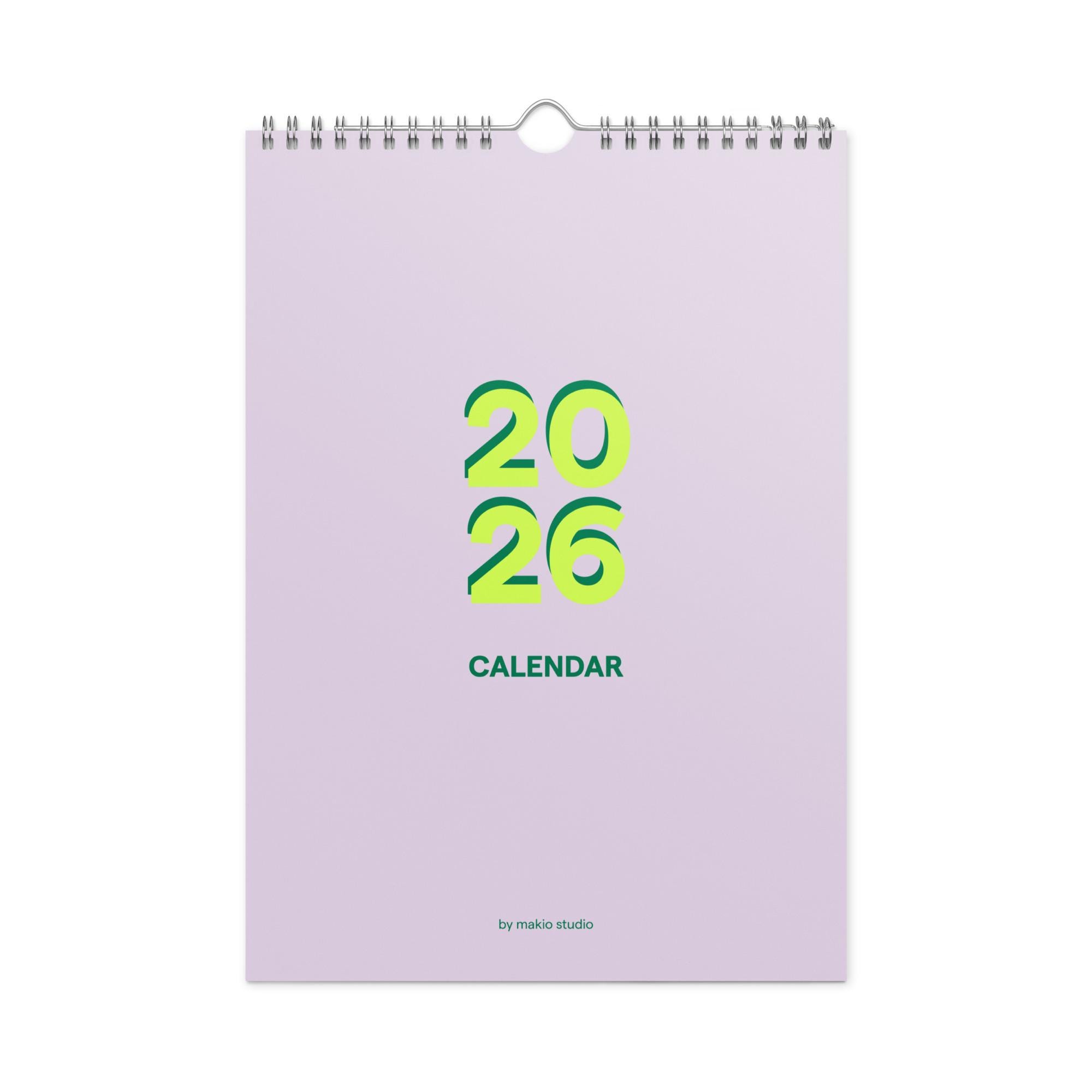 2026 Wall Calendar, A4 Pastel Colorblock Monthly Planner, Wire Bound - Etsy