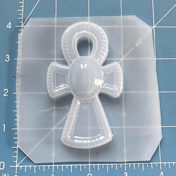 Ornate Chunky Ankh Mold with Dome Handmade Plastic Mold