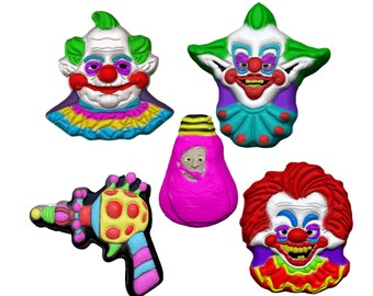 Clowns from Another Planet Soap Or Bath Bomb Handmade Plastic Resin Mold
