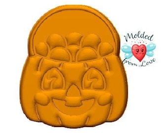 Retro Pumpkin Candy Bucket Soap Or Bath Bomb/Chocolate/Wax/Clay/Plaster Handmade Plastic Mold