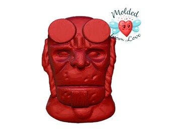 Red Horned Boy Handmade Plastic Mold BathBomb Mold | Plastic Mold | Soap Mold | Chocolate  Mold | Candle Mold