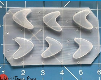 NEW! Left and Right  Smaller Size Retro Boomerang Shapes handmade Plastic Mold