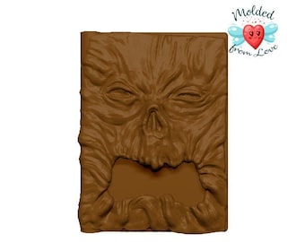 Creepy Dead Book Plastic Mold, Handmade Horror Mold