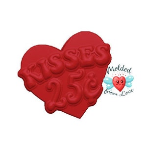 Kisses For Sale 25 cents Soap Or Bath Bomb Handmade Plastic Resin Mold image 2