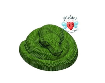 Coiled Snake Handmade Plastic Mold/Bathbomb mold/Bath bomb mold/Bathbomb/Soap mold/Wax mold/Chocolate Mold/Plaster Mold/Clay Mold
