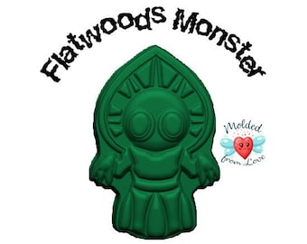 Molde de plástico hecho a mano de Flatwoods Monster, molde para jabón, molde para bombas de baño, molde para bombas de baño, molde Cryptid, molde de arcilla, molde de yeso, molde de chocolate,