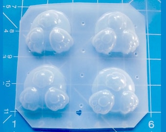 4 Kawaii Chunky Bunny Bottoms Handmade Plastic Mold