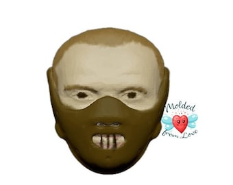 Horror Series Muzzled Killer Handmade Plastic Mold/ BathBomb Mold | Bath bomb Mold | Soap Mold | Chocolate  Mold | wax mold/plaster mold/