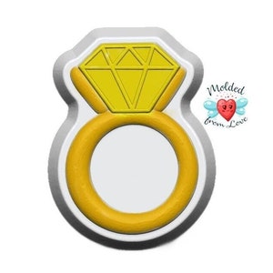 Diamant Ring handgefertigte Kunststoffform/Badebombe/Badebombenform// Seifenform/ Wachsform/Tonform/Harzform/Schokoladenform/Gipsform