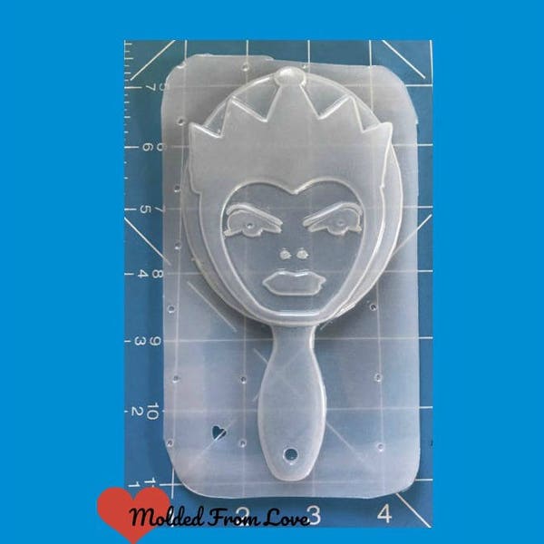 Evil Queen  Hand Mirror Handmade Plastic Resin Mold