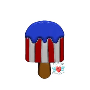 Patriotic Popsicle Handmade Plastic Mold/bathbomb mold/bath bomb mold/bathbomb/soap mold/plaster mold/chocolate mold/clay mold/wax mold