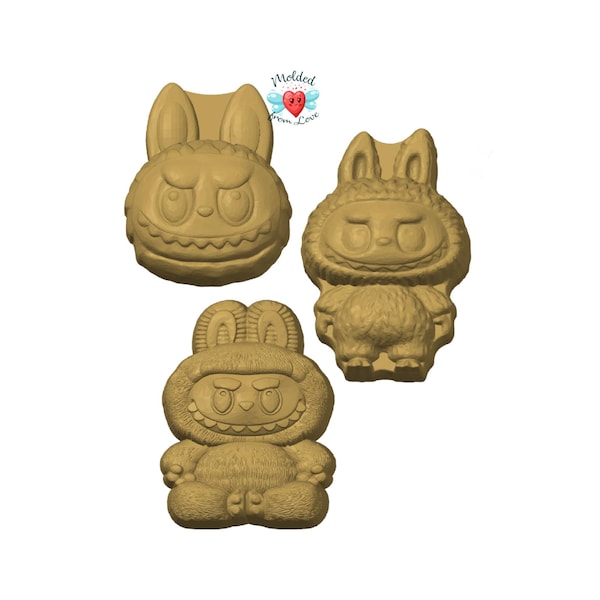 Little Monster sitting, standing and Head  Handmade Plastic Mold BathBomb Mold | Plastic Mold | Soap Mold | Chocolate  Mold | Candle Mold