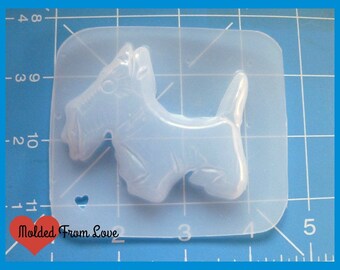 Atomic Era Carved Scotty Dog  Flexible Plastic Handmade Resin Mold