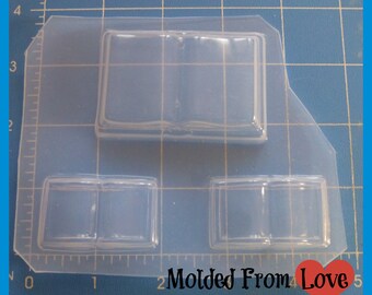 Large Open Book and 2 Little open  Books handmade plastic mold/UV Resin mold/Resin Mold/Wax Mold/Chocolate Mold/clay Mold/Fondant mold/mold
