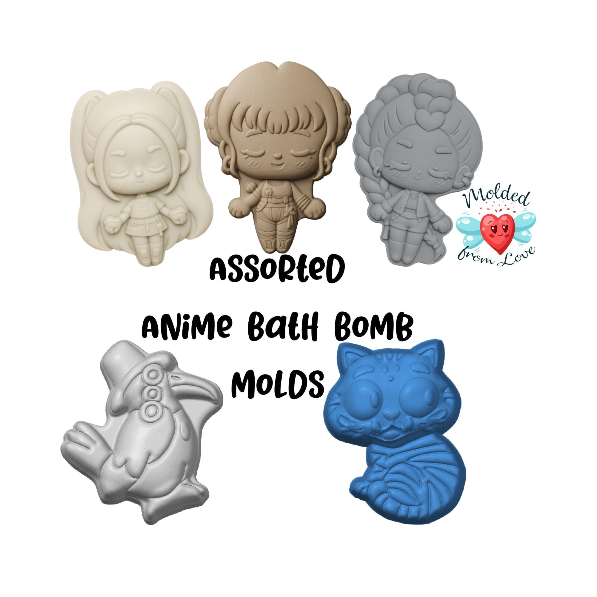 コミック・アニメ Mold Assorted ANIME Cartoon Collection Handmade Plastic Mold/bathbomb