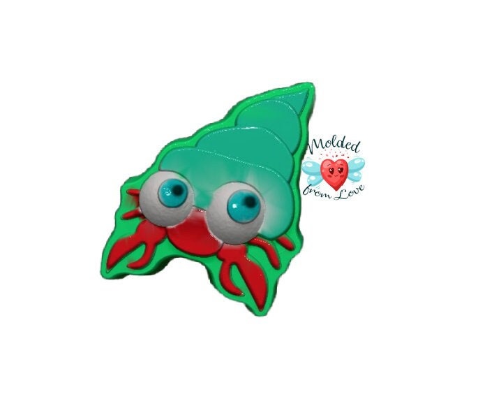 Cute Hermit Crab Handmade Plastic Mold/Bathbomb Mold/Bath bomb Mold/Bathbomb/Soap mold/Chocolate mold/Plaster mold/Clay Mold/Resin Mold