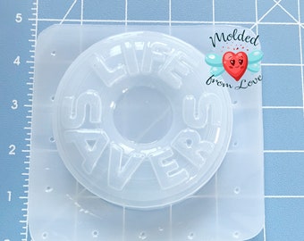 You are a Lifesaver! Soap Or Bath Bomb Handmade Plastic Mold Lifesaver Mold, Lifesaver candy, Life Saver