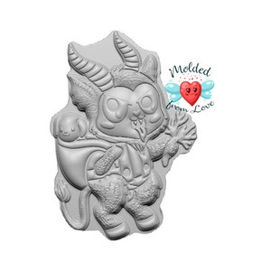 Kawaii Krampus Soap Or Bath Bomb Handmade Plastic Resin Mold