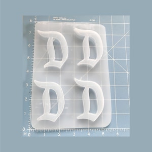 Pallet of 4 3" D Letter Shapes  Handmade Plastic Resin Mold