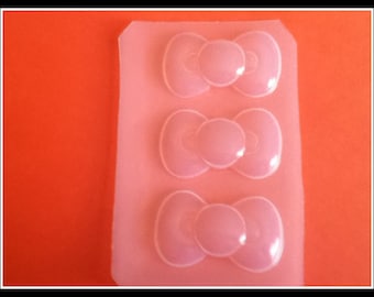 3 Little Puffy Bows Handmade Plastic Mold/UV Resin mold/Resin mold/Clay Mold/Wax Mold/Plaster Mold/Chocolate Mold/Jewelry Mold/Charm mold