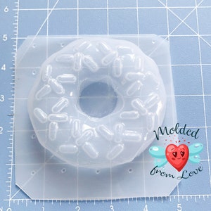 Frosted Donut with Sprinkles handmade Plastic Mold/bathbomb Mold/Bath bomb mold/Bathbomb/soap mold/wax mold/resin mold/chocolate mold