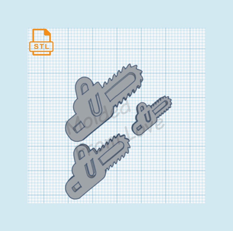 Chibi Creepy Chainsaw Shaker STL File For 3-D Printing File Only Not the Pieces