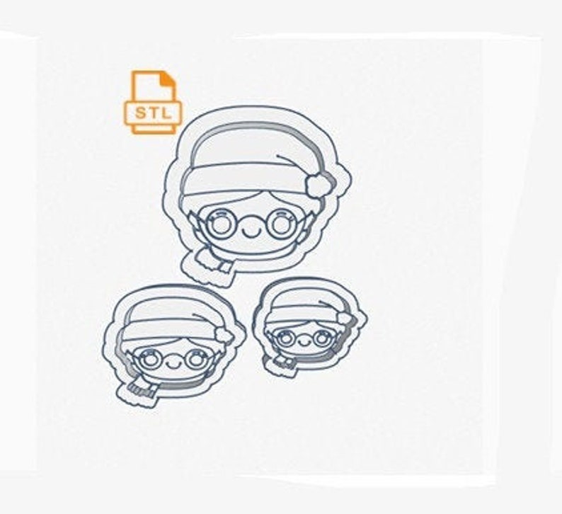 Santa Face Shaker STL File For 3-D Printing File Only Not the Pieces Kawaii MRS