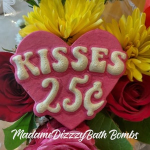 Kisses For Sale 25 cents Soap Or Bath Bomb Handmade Plastic Resin Mold image 1