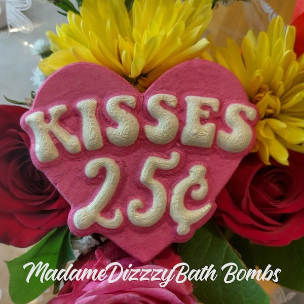 Kisses For Sale 25 cents Soap Or Bath Bomb Handmade Plastic Resin Mold