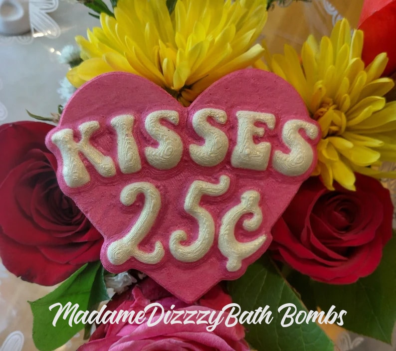 Kisses For Sale 25 cents Soap Or Bath Bomb Handmade Plastic Resin Mold image 1