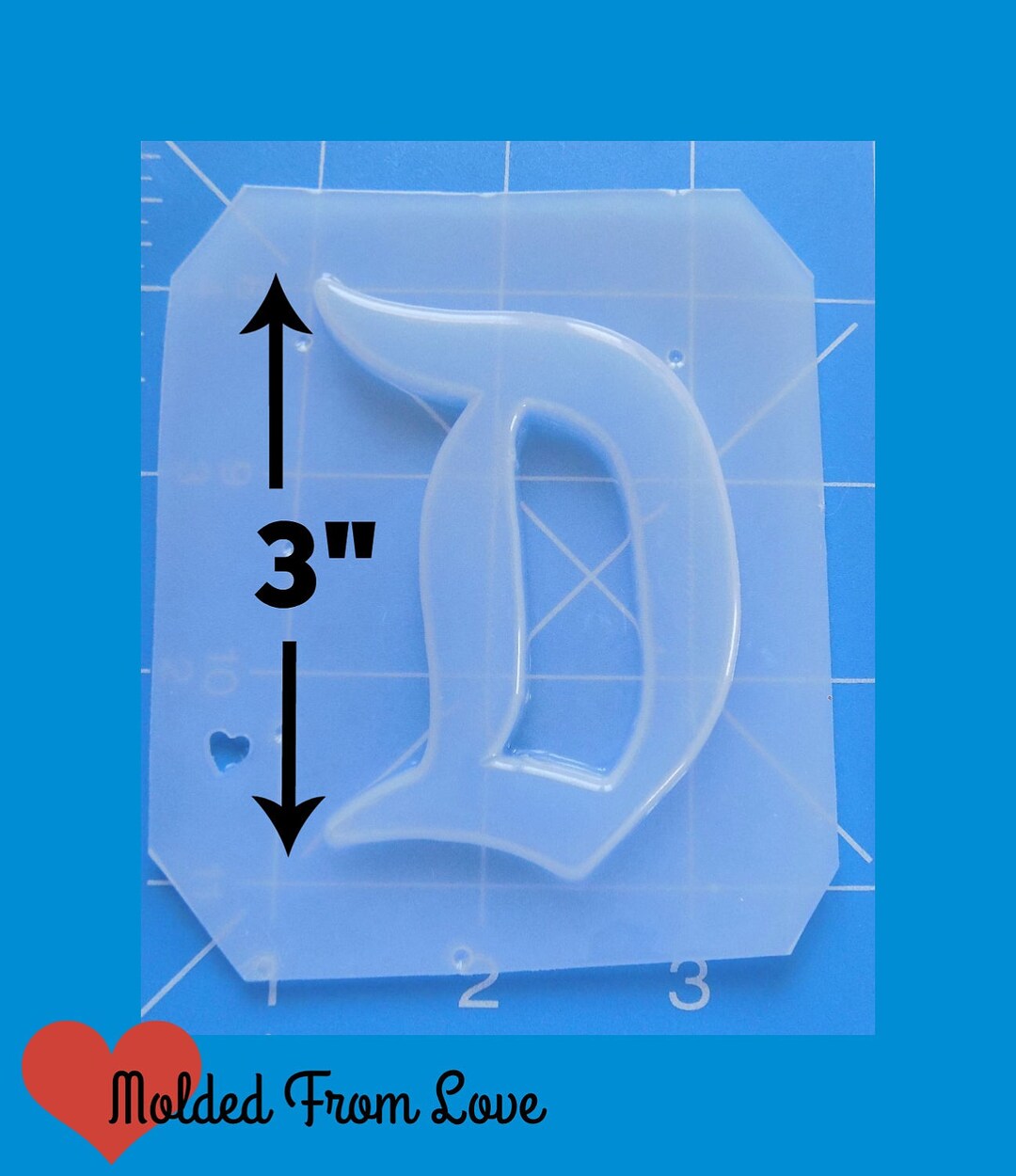 3 Large Retro Letter d Shape Handmade Plastic Mold/uv Resin Mold/resin ...