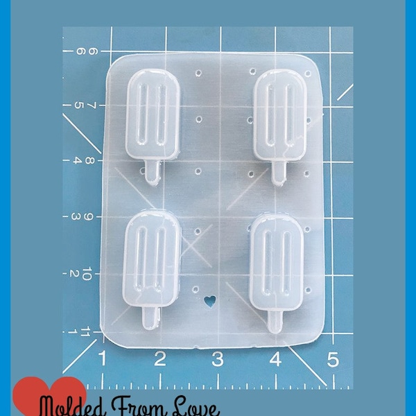 4 Small Kawaii Popsicles Handmade Plastic Mold