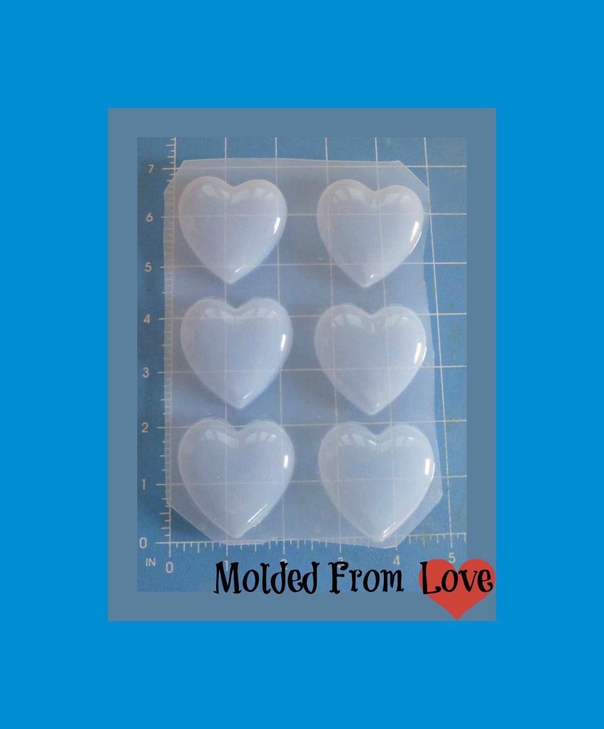 Large Bubble Barbie Heart Resin Mold Hearts Puffy Heart Flexible Plastic  Resin Molds Large Heart Chocolate Mold 