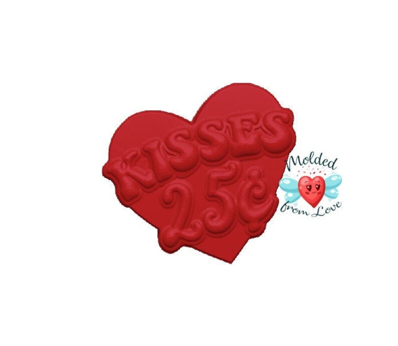 Kisses For Sale 25 cents Soap Or Bath Bomb Handmade Plastic Resin Mold image 2